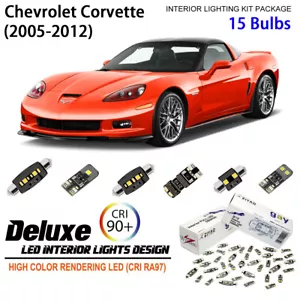 LED Interior Light Kit for Chevrolet Corvette C6 White Dome Light Bulbs Upgrade - Picture 1 of 8