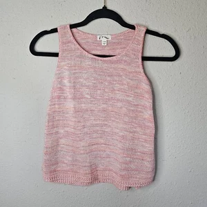 Art Class Girls Pink Multicolor Knit Crochet Sleeveless Sweater Vest - Picture 1 of 8