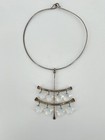 Pre-Georg Jensen Vivianna Torun Bülow-Hübe Silver Moonstone Necklace RARE c.1960