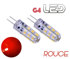 2 ampoules G4 360° 24 LED ROUGE Intérieur éclairage Camping Car Bateau Caravane - Bild 1 von 1