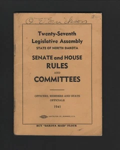 NORTH DAKOTA - SENATE AND HOUSE RULES AND COMMITTEES - 27TH LEGISLATIVE ASSEMBLY - Picture 1 of 1