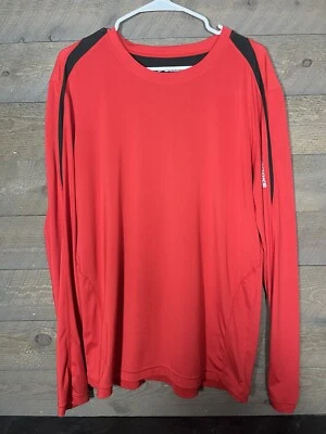 Brooks Equilibrium Technology Long Sleeve Shirt Running Performance L Red - Image 1 of 4