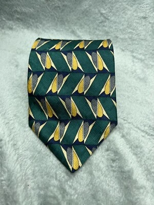 Corbata Monsieur Givenchy De Colección Verde 100 Seda Hecha en EE. UU. Ancho Clásico Largo Corto Foto 1 de 4