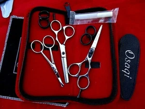5" Quality Hairdressing & Hair Thinnings scissors/Japanese Steel + SafetyTip+Oil - Picture 1 of 11