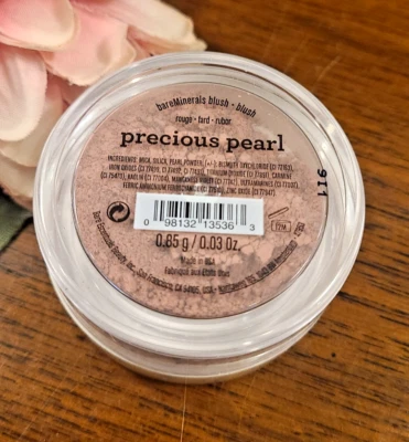 BareMinerals PRECIOUS PEARL BLUSH FULL SIZE 0.85 g /.03 oz Sealed Essentials - Image 1 of 4