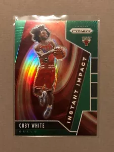 2019-20 Panini Prizm Instant Impact Prizms Green #6 Coby White RC Rookie Bulls - Foto 1 di 1
