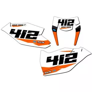 XC-W SG64 Custom MX Number Plates Senge Graphics Kit Compatible with KTM - Foto 1 di 7