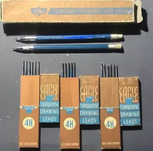 (2) Eagle Turquoise 3375 Mechanical Drafting Lead Pencils +3 Boxes of 2375 Lead - Picture 1 of 13