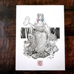 HARLEY QUINN JUSTICE POSTER 12 X 16" DC COMICS - COVER Frank Cho - Bild 1 von 3