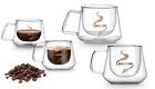 Glass Coffee Mugs Espresso Cups , Clear Double Walled Drinking Mug