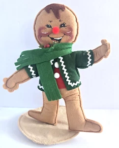 Annalee Christmas Gingerbread 9 inch Man Boy 1992 Poseable Figure USA Made Clean - Picture 1 of 14