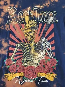 Chemistry Rock Tour Shirt Sz L Bleach Acid All Over Print Skull Guitar Band Mens - Picture 1 of 11