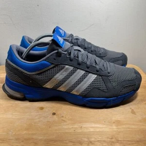 Adidas Marathon 10 Mens Size 12 Shoes Gray Blue Athletic Running Sneakers - Picture 1 of 11
