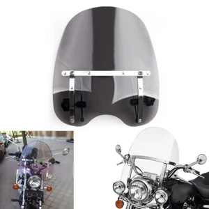 Large 19"x17" Windscreen Windshield Fit For Honda Cruisers & Standards 69-15 - Picture 1 of 10