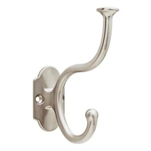 (12 Pack) Curved Arch Coat and Hat Hook Satin Nickel - Picture 1 of 1