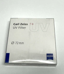 FACTORY SEALED Carl Zeiss T* Circular UV Ultraviolet Lens Filter 72mm 1856-324 - Picture 1 of 6