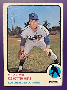 Claude Osteen - Dodgers 1973 #490 Topps Baseball Card - Very Good - Picture 1 of 2