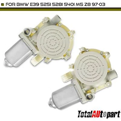 2x Motores de elevación de ventana de conductor y pasajero para BMW E39 525i 528i 530i 540i M5 Z8 Foto 1 de 4