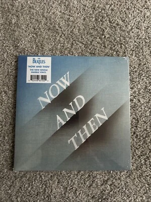 Brand New Sealed - Now And Then / Love Me Do by The Beatles - Blue Marble Vinyl Foto 1 de 2