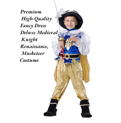 Medieval Knight Renaissance Musketeer Premium Deluxe Costume Size M 8-10 - Image 1 of 4