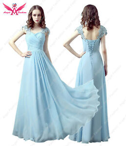 straps Chiffon Floor Length Sweetheart Bridesmaid Prom Party, Evening Dress-M02