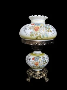 Antique Hand Painted "Gone With The Wind" Lamp~Floral Parlor Lamp - Picture 1 of 8