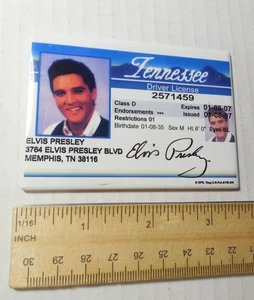 Elvis Presley Tennessee Lic. Magnet Vintage Souvenir Tourist Kühlschrankmagnet - Bild 1 von 4