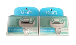GILLETTE VENUS DELUXE SMOOTH 4 PATRONEN SENSITIVE 5 DELUXE KLINGEN NEU - Bild 1 von 1