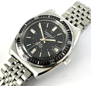 Vintage Bulova Caravelle 666ft. Devil Diver Automatik Edelstahl Herrenuhr 1971 - Bild 1 von 11
