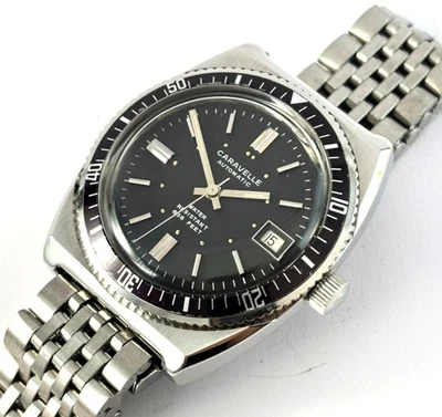 Vintage Bulova Caravelle 666ft. Devil Diver Automatic Stainless Mens Watch 1971 - Image 1 of 4