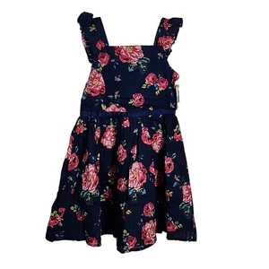 Zunie blau Blumen Knopfleiste Kleid, neu mit Etikett, Mädchen 14/16 - Bild 1 von 5
