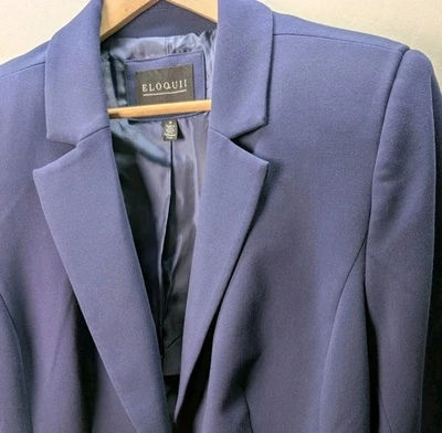 Traje pantalón para mujer Eloquii azul marino reloj de arena ajustado elástico talla 16 Foto 1 de 4