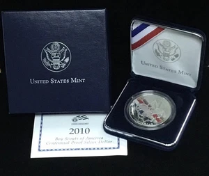 2010 Boy Scouts Silver Dollar Proof Coins, 90% Silver w/Box and COA - Picture 1 of 1