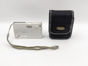 Nikon Coolpix S1 Digital Camera Compact 5.1mp 3x Zoom Pearl White Tested Working - Picture 1 of 11