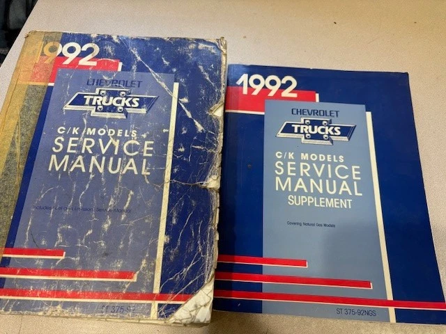 Manuais de serviço de reparo de unidade de caminhão leve Chevrolet 1992 C/K caminhão S-10 usado - Imagem 1 de 1