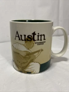 Starbucks Mug Coffee Cup Austin 2012 Global Icon Series 16 oz Green Dishwasher - Picture 1 of 6