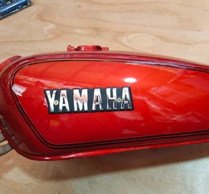 Petrol Fuel Gas Tank Steel Red With Cap & Tap Fits For Yamaha RX100 RX12 - Picture 1 of 4