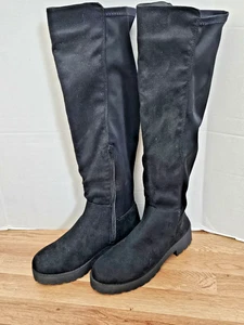 Dirty Laundry Women's Manhattan Lug Sole Over the Knee Boot In Black Size 9.5 - Picture 1 of 10