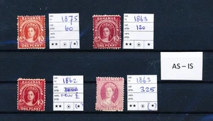 BV50147 Bahamas 1862 -1875 queen Victoria classic lot AS IS - Imagen 1 de 1