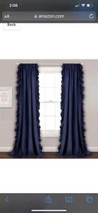 2pc 54"x84" Reyna Light Filtering Window Curtain Panel Set - Lush Décor - Picture 1 of 4