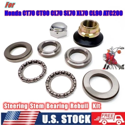Kit de reconstrucción de cojinete de vástago de dirección para Honda CT70 CT90 CL70 SL70 XL70 CL90 ATC200 Foto 1 de 4