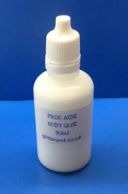 PROS AIDE 30ml REFILL PRO AIDE COLLA CORPO GLITTER TATUAGGIO/GEMME/FESTIVAL VISO/SFX adesivo