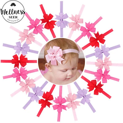 Colors Newborn Baby Girl Headband Infant Toddler Bow Hair Band Accessories  - Image 1 of 4