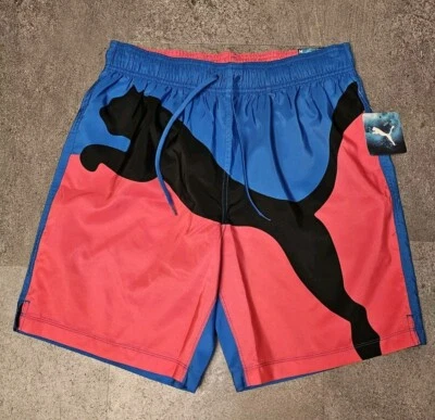 Traje de baño corto PUMA para hombre talla M rosa negro azul Foto 1 de 4
