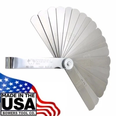 Medidor de encendido Wilde Master Feeler 25 hojas .0015 a .035 hecho en EE. UU. 500-BB Foto 1 de 3