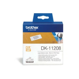 Brother DK-11208 - 38mm X 90mm Large Address Labels - Zdjęcie 1 z 2