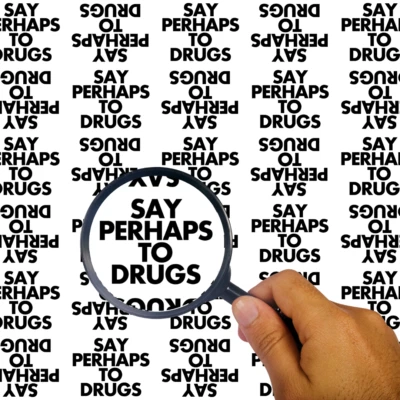 JOLLY BALLS Say Perhaps To Drugs Funny Wrapping Paper Set | Two 20inx30in Folded Pieces