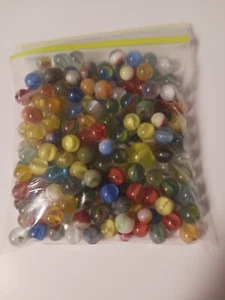 Vintage Marble Lot Used All Different Sizes Colors and Patterns Lot of over 180 - Picture 1 of 6