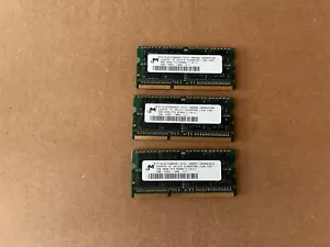 MICRON 6GB 3X2GB 2RX8 PC3-8500S DDR3 LAPTOP MEMORY MT16JSF25664HZ-1G1D1 L5-7(4) - Picture 1 of 3