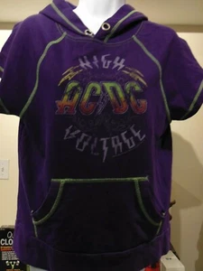 Sudadera con capucha púrpura de alto voltaje para mujer AC/DC grande admite una - Imagen 1 de 5